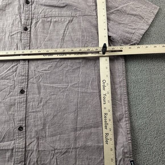 PrAna Shirt Adult Extra Large Red Button Up Short Sleeve Slim Fit Casual Men's - Picture 11 of 14